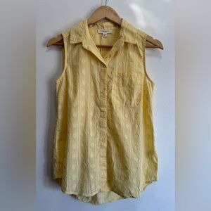 beachlunchlounge Light Yellow Sleeveless Blouse